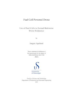 Cover for Fuel Cell Powered Drone: Use of Fuel Cells to Extend Multirotor Drone Endurance