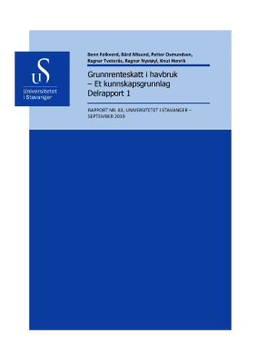 Cover for Grunnrenteskatt i havbruk – Et kunnskapsgrunnlag Delrapport 1