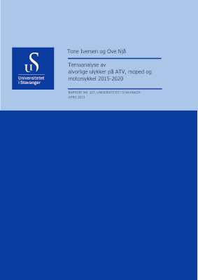 Cover for Temaanalyse av alvorlige ulykker på ATV, moped og motorsykkel 2015-2020
