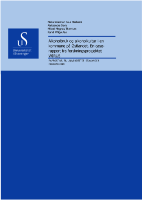 Cover for Alkoholbruk og alkoholkultur i en kommune på Østlandet. En case-rapport fra forskningsprosjektet WIRUS